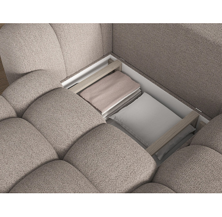 Covelion Corner Sofa Bed with Storage, Beige Bouclé, Right-Hand Facing Royal 18 193x60 Right 1