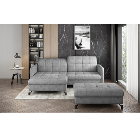 Rohová sedací souprava LORELLE + Taburet Dora 90 110x200 Levý 1