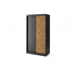 Posuvná skříň MARRPHY II, Dub Karamel/Černá Mat