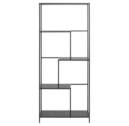 Vysoký regál Infinity černý mramor