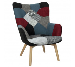 Křeslo Ušák široký patchwork