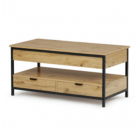 Konferenční stolek se zvedací deskou 100x50x48cm, mdf, dub, CT-I1201 OAK