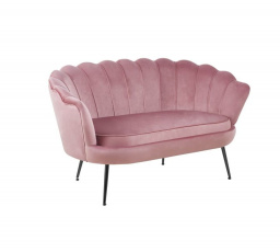 Sofa SF1-FXJG sametová růžová , nohy černé