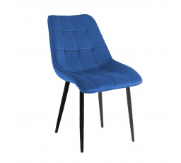 Křeslo velvet modré / černé nohy J262-1