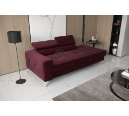 Sofa TOSCANIA II lenoška 205 cm - vínová, pravá strana