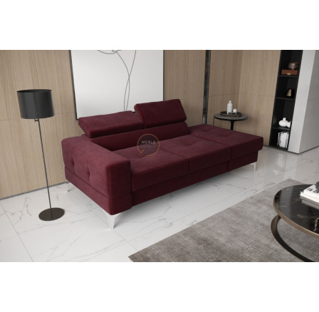 Sofa TOSCANIA II lenoška 205 cm - vínová, pravá strana