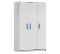 Šatní skříň 3D SMYK I - 19, Bílá Mat/Modrá