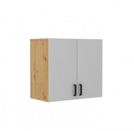 Horní skříňka MATYLDA 104, Světle šedá/ Dub artisan