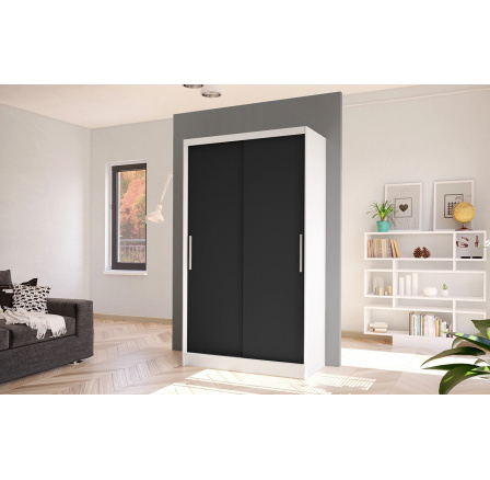 Skříň Kosta I 100 - bílá/černá