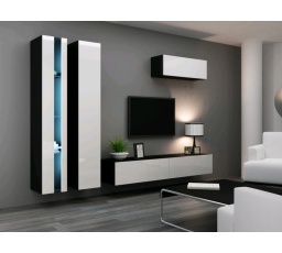Obývací stěna VIGO NEW 1 - černo-bílá