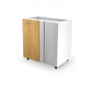 Rohová spodní skříňka VENTO DN-100/82, dub medový/bílá