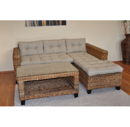 Sedací souprava Penang levá polstry tmavě béžový melír Sedací souprava Penang levá polstry tmavě béžový melír