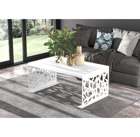 Konferenční stolek SEMARA 100x60 Bílý+Bílý