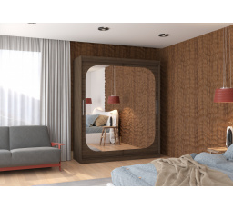 Posuvná skříň se zrcadlem ARIZONA 180 Choco+Choco