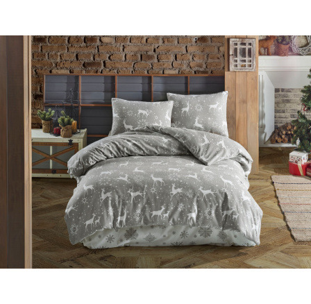 Flanelové francouzské povlečení 220x220, 70x90 cm Escama grey Flanelové francouzské povlečení 220x220, 70x90 cm Escama grey