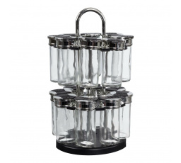 Dvouúrovňový kulatý stojan na koření