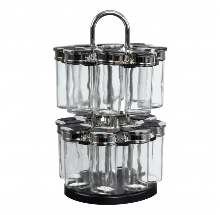 Dvouúrovňový kulatý stojan na koření