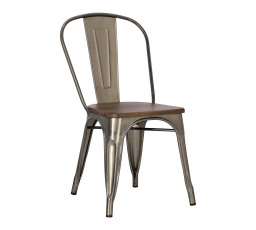 Židle Paris Wood kovová borovice ořech