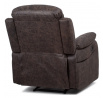 Polohovací křeslo, hnědá, látka, TV-4086 BR