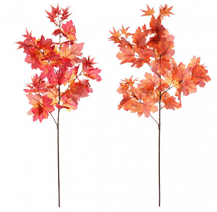 Listí javorové - umělá větev, mix 2 barev, cena za 1 ks