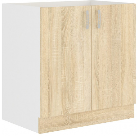 Dolní skřínka SARA - 80 ZL 2F BB, Bílá / Dub Sonoma