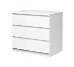 Komoda SIMPLICITY 235, Bílý lesk