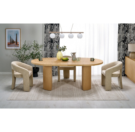 GARIBALDI rozkládací stůl dub přírodní matný (2p=1ks)