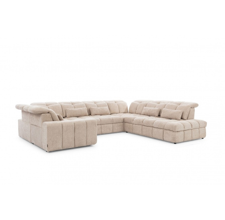 Rohová sedačka Magnelio U s elektricky vysouvacím sedákem / funkce spaní / Catch Me 02 / pravá strana