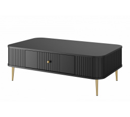 Konferenční stolek Vesper, černý / zlaté nohy