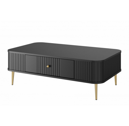 Konferenční stolek Vesper, černý / zlaté nohy