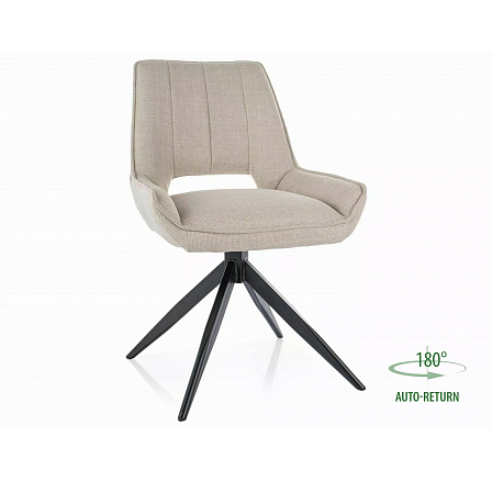 Jídelní otočná židle TELLO BJORN, Béžová 24/Černá Jídelní otočná židle TELLO BJORN, Béžová 24/Černá