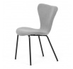 Jídelní židle, stříbrná, látka, CT-S8010 SIL2