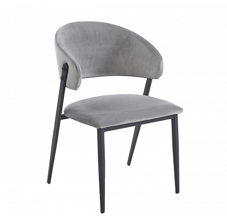 PŘEDPRODEJ -15% do 05.05! Šedá sametová židle Riviera 91 K48-FX