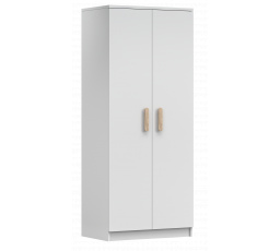 Šatní skříň 2D SMYK I - 06, Bílá Mat/Sonoma