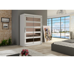 Šatní skříň MIKADO IV, Bílá