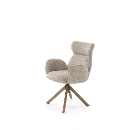 Židle K585, tmavě béžová / světlý ořech Židle K585, tmavě béžová / světlý ořech