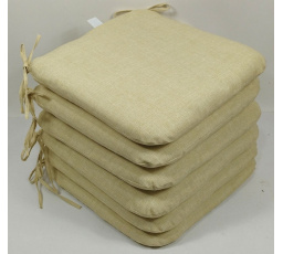 Sedák 40x40 cm látka béžový melír - set 6 kusů