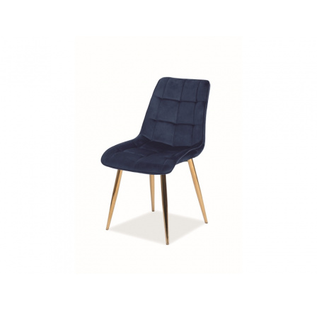 Jídelní židle CHIC VELVET, modrý Bluvel 86/zlatá Jídelní židle CHIC VELVET, modrý Bluvel 86/zlatá