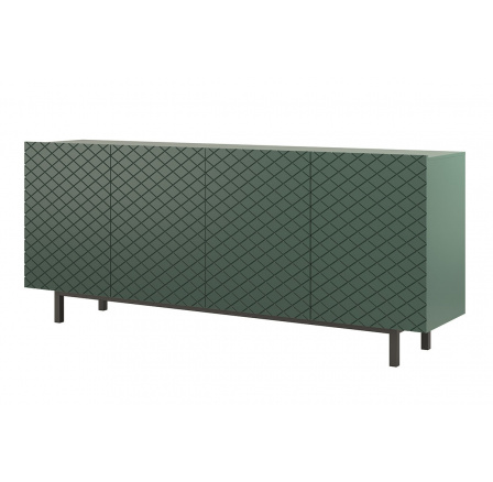 Komoda Scalia II 190 4D, labrador mat / černý rám