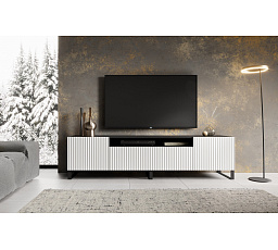 TV skříňka NOEMI Stojící Bílá+Černá