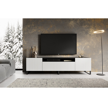 TV skříňka NOEMI Stojící Bílá+Černá