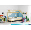 Dětská postel DOMEK s úložným prostorem bez matrace, Přírodní