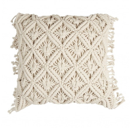 Polštář Macrame 40x40 cm béžový