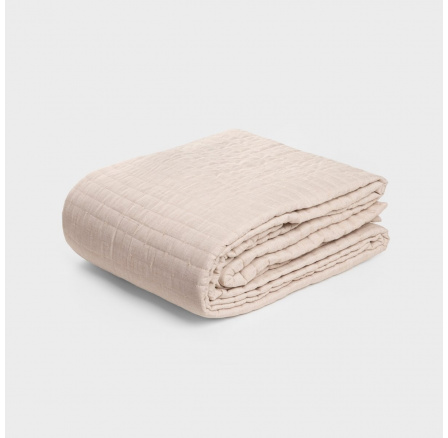 Přehoz BRISTLES prošívané pruhy béžový 200x220 cm 715709