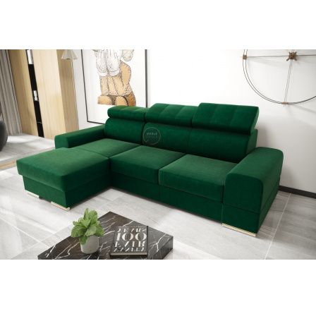 Rohová sedací souprava ROYAL MINI 260×160 - zelená , levá