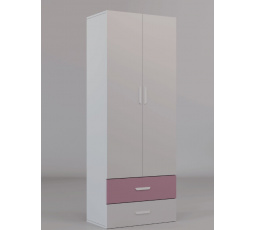 Šatní skříň LUMIK 2DS Kašmír Růžová Antik