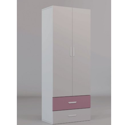 Šatní skříň LUMIK 2DS Kašmír Růžová Antik
