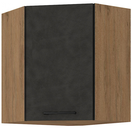 Horní rohová skřínka VEGAS - 60 x 60 GN-72 1F (45°), Dub Lancelot / Matera