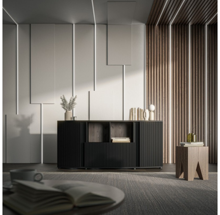 Komoda MICHELLE, černá/ dub viking