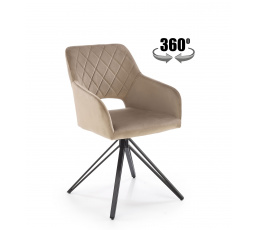 Jídelní otočná židle K535, Béžová/Černá